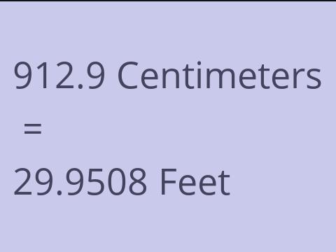 912.9 CM TO FEET