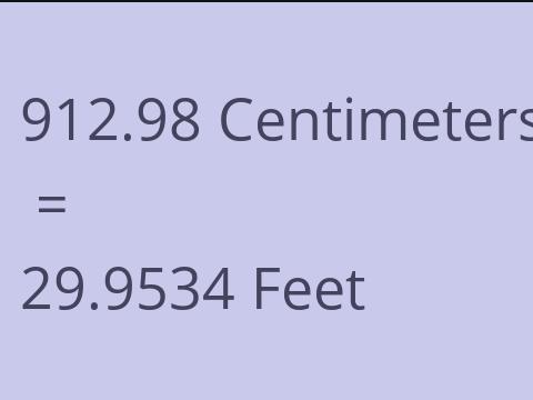 912.98 CM TO FEET