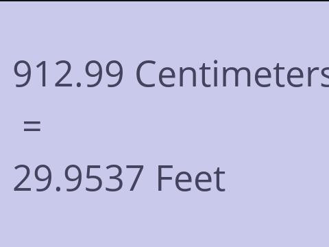 912.99 CM TO FEET