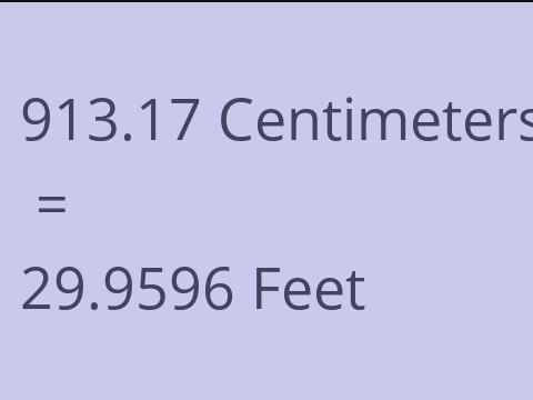 913.17 CM TO FEET