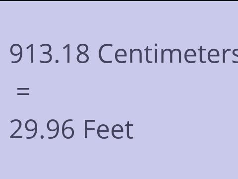 913.18 CM TO FEET