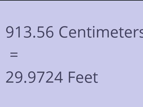 913.56 CM TO FEET