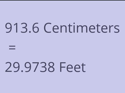 913.6 CM TO FEET