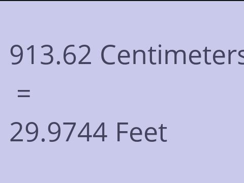 913.62 CM TO FEET