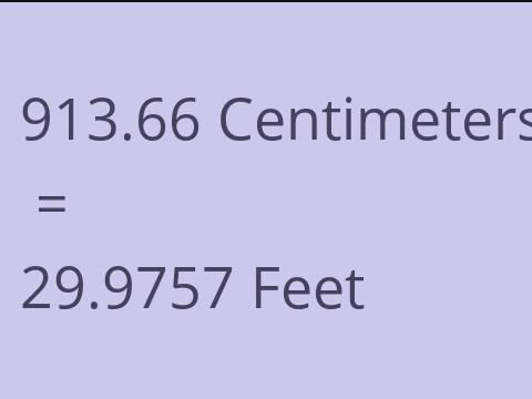 913.66 CM TO FEET