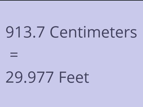 913.7 CM TO FEET