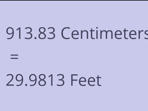 913.83 CM TO FEET