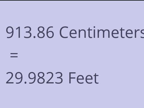 913.86 CM TO FEET