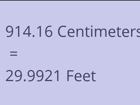 914.16 CM TO FEET