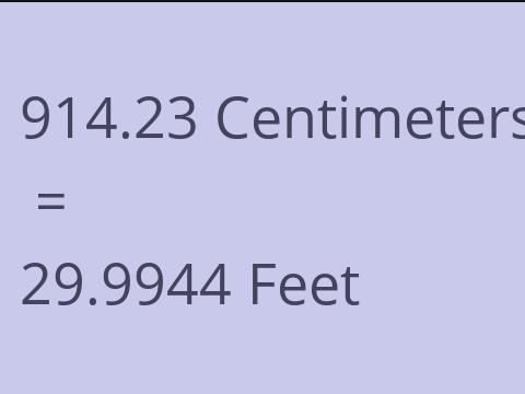 914.23 CM TO FEET