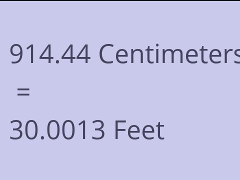 914.44 CM TO FEET