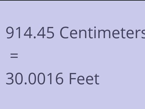 914.45 CM TO FEET