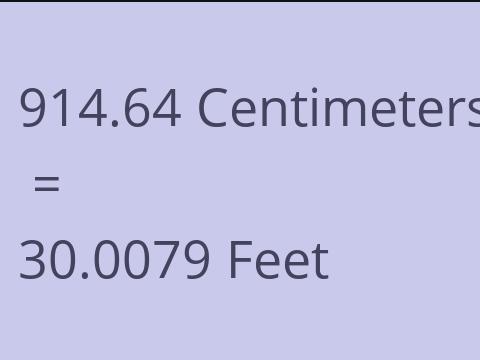 914.64 CM TO FEET