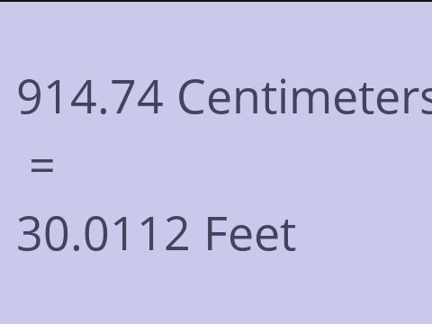 914.74 CM TO FEET