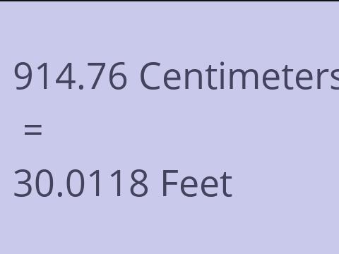 914.76 CM TO FEET