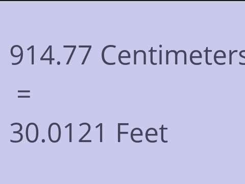 914.77 CM TO FEET