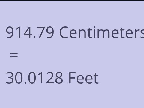 914.79 CM TO FEET