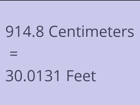 914.8 CM TO FEET