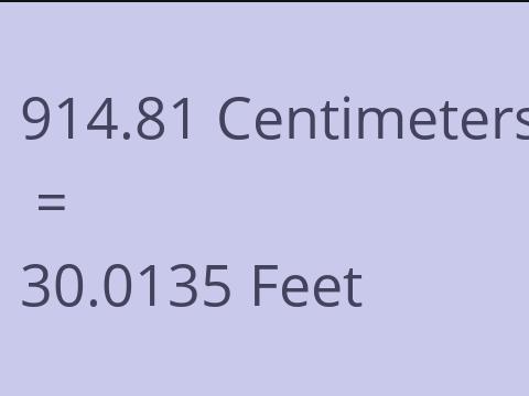 914.81 CM TO FEET