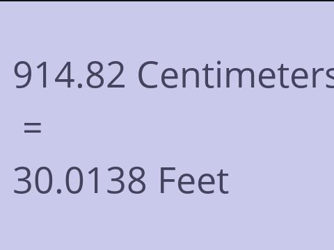 914.82 CM TO FEET