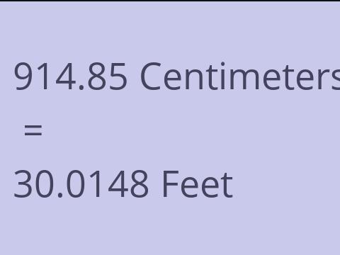 914.85 CM TO FEET