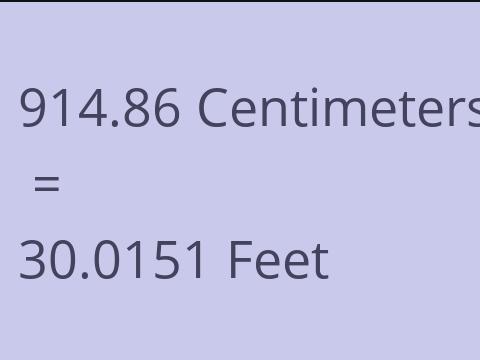 914.86 CM TO FEET