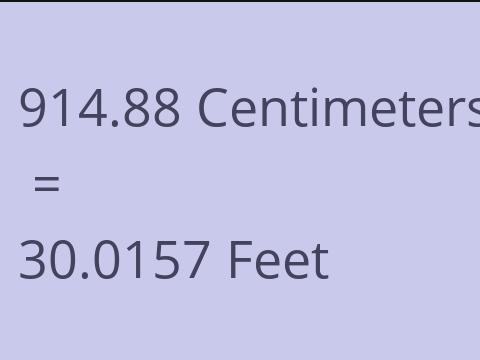 914.88 CM TO FEET