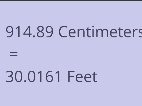 914.89 CM TO FEET