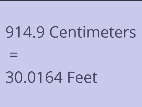 914.9 CM TO FEET