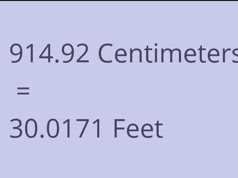 914.92 CM TO FEET