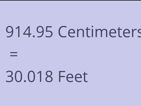 914.95 CM TO FEET