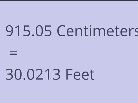 915.05 CM TO FEET