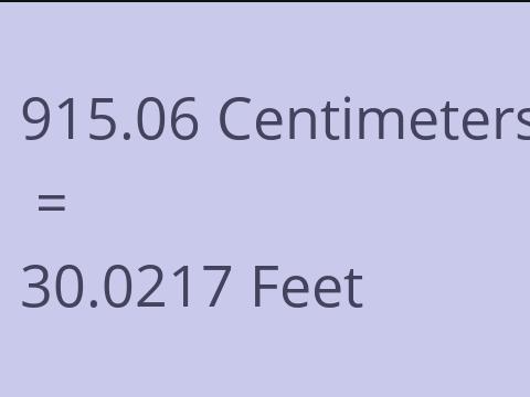 915.06 CM TO FEET