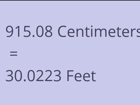 915.08 CM TO FEET