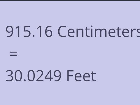 915.16 CM TO FEET