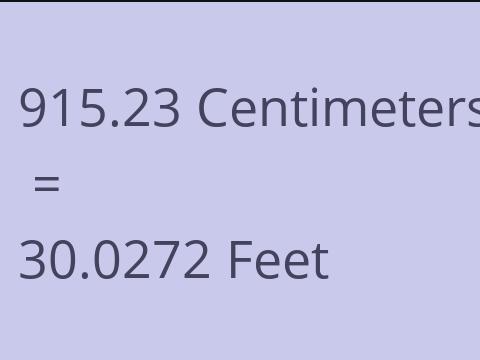 915.23 CM TO FEET