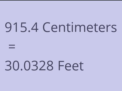 915.4 CM TO FEET