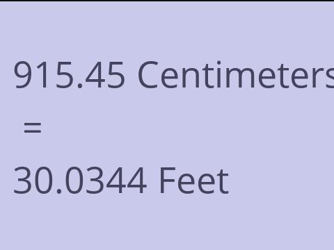 915.45 CM TO FEET