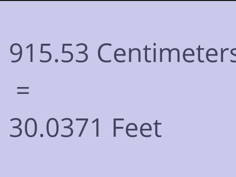 915.53 CM TO FEET