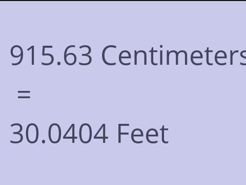 915.63 CM TO FEET