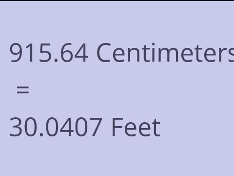 915.64 CM TO FEET