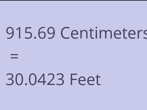 915.69 CM TO FEET