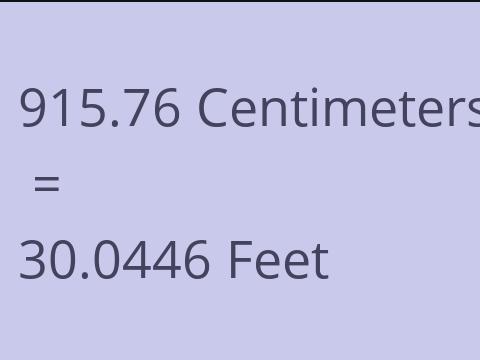 915.76 CM TO FEET