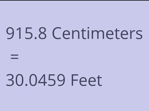 915.8 CM TO FEET