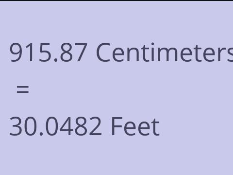 915.87 CM TO FEET