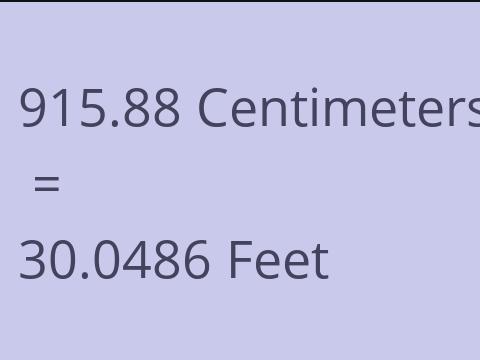 915.88 CM TO FEET