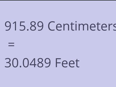 915.89 CM TO FEET