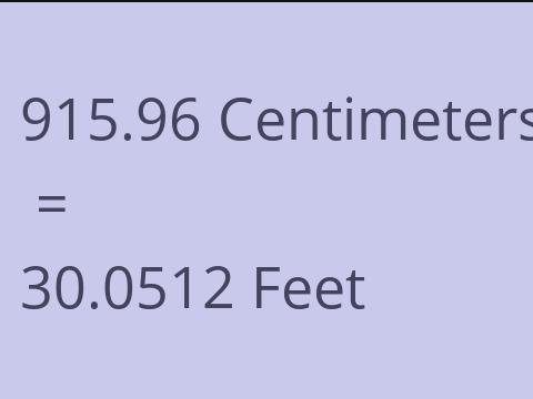 915.96 CM TO FEET