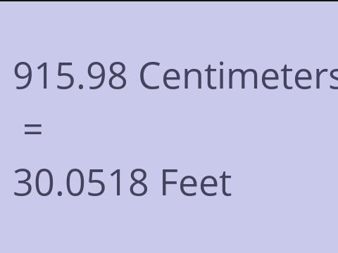 915.98 CM TO FEET