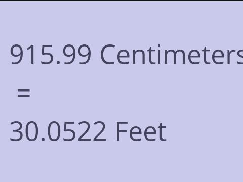 915.99 CM TO FEET